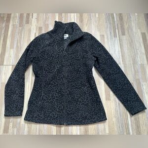 Women's Black Leopard Print Jacket from Old Navy, Size XS